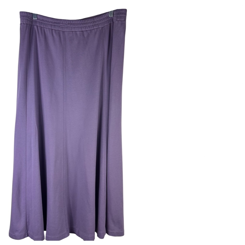 Peruvian Connection 2 pc. Set Skirt Shirt Top Sz XL 14 16 Lilac Purple Pima - Picture 3 of 5